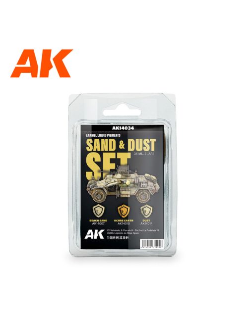 AK-Interactive - Sand & Dust Set - Liquid Pigment