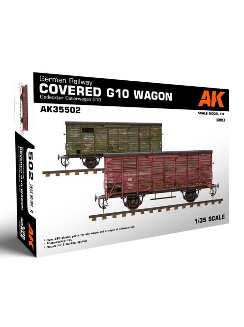 AK-Interactive - German Railway Covered G10 Wagon Gedeckter Güterwagen G10 1/35