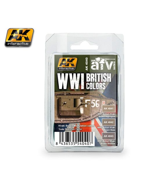 AK Interactive - Wwi British Colors (Khaki Brown Modulation Set)