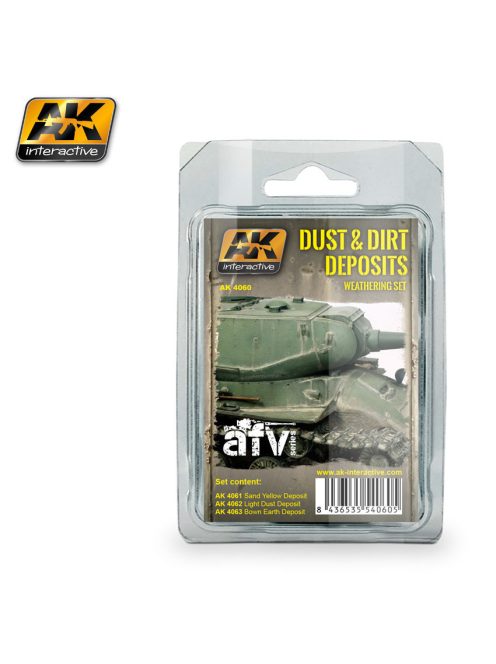 AK Interactive - Dust And Dirt Deposits Weathering Set
