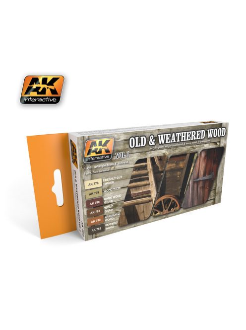 AK Interactive - Old And Weathered Wood Vol.1 Colors Set