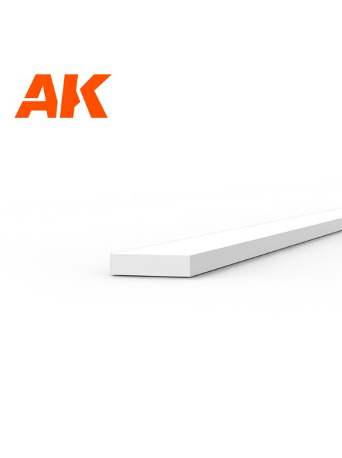 AK Interactive - Strips 0.50 x 2.00 x 350mm - STYRENE STRIP