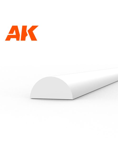 AK Interactive - Half cane 3.00 x 350mm - STYRENE STRIP