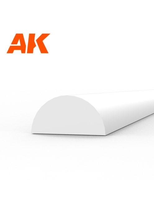 AK Interactive - Half cane 4.00 x 350mm - STYRENE STRIP