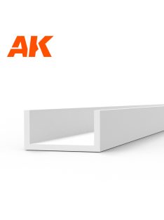 AK Interactive - U Channel 4.0 width x 350mm - STYRENE STRIP