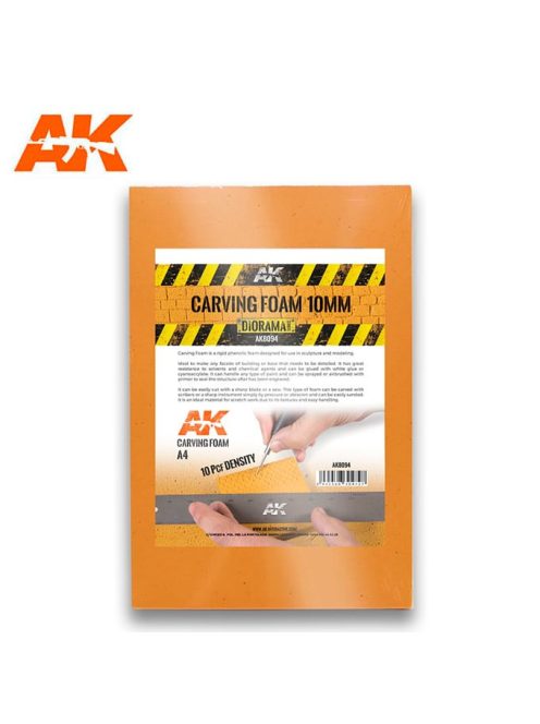 AK Interactive - CARVING FOAM 10MM A4 SIZE (305 x 228 MM)