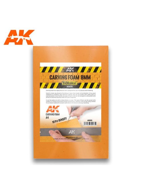 AK Interactive - CARVING FOAM 8MM A4 SIZE (305 x 228 MM)