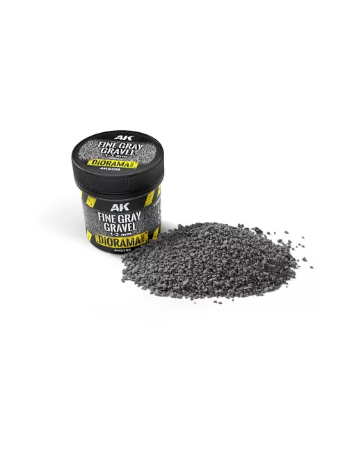 AK Interactive - Fine Gray Gravel 1-3 Mm 100Ml