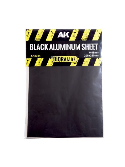 AK Interactive - Black Aluminum Sheet 150Um (Micrometer) 200X250Mm