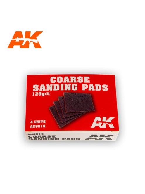 Ak Interactive - Coarse Sanding Pads 120 Grit.4 Units