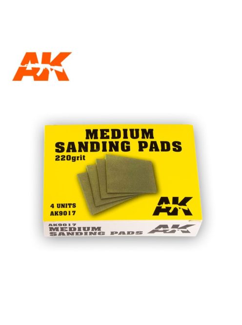 Ak Interactive - Medium Sanding Pads 220 Grit.4Units