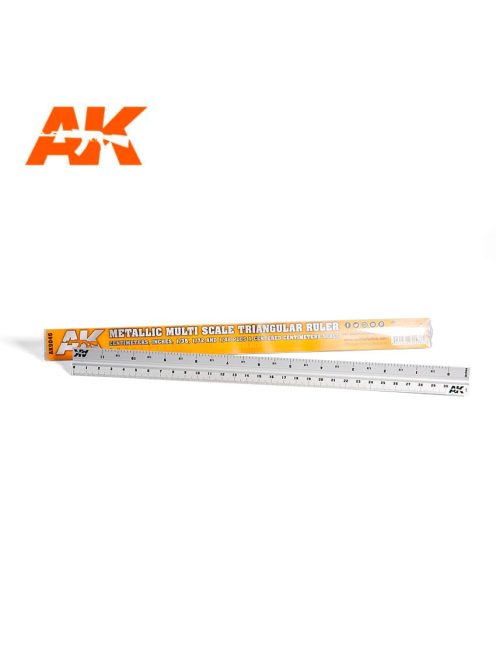 AK Interactive - Metallic Multi Scale Triangular Ruler