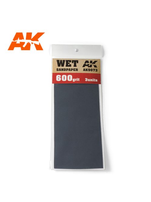 AK Interactive - Wet Sandpaper 600 Grit. 3 units