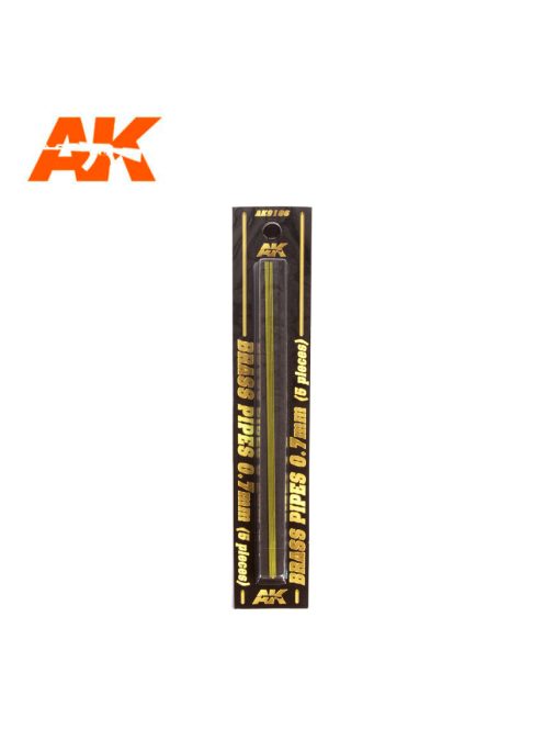 AK Interactive - Brass Pipes 0,7Mm, 5 Units