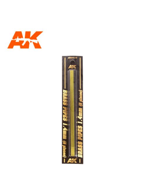 AK Interactive - Brass Pipes 1,4Mm, 5 Units