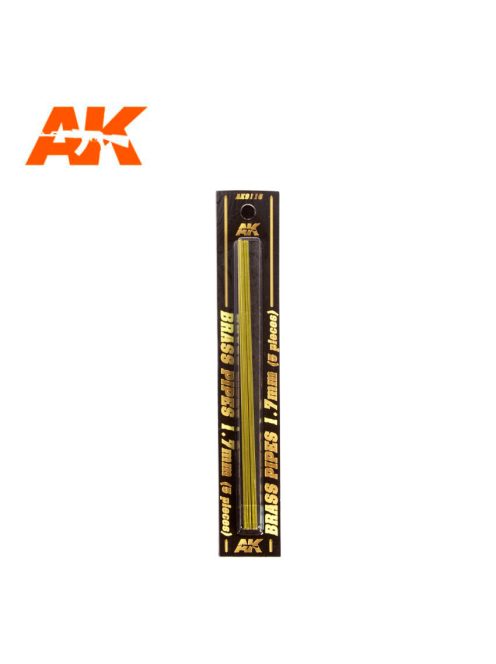 AK Interactive - Brass Pipes 1,7Mm, 5 Units