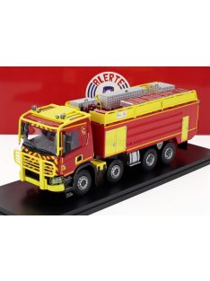   Alerte - SCANIA P450 TANKER TRUCK GALLIN CCFS 13400 32T SAPEURS POMPIERS 4-ASSI 2019 RED YELLOW