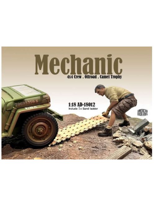 American Diorama - 1:18 FIGURINES - Mechanic Crew 4x4 Offroad Camel Trophy #2 (1:18) - AMERICAN DIORAMA