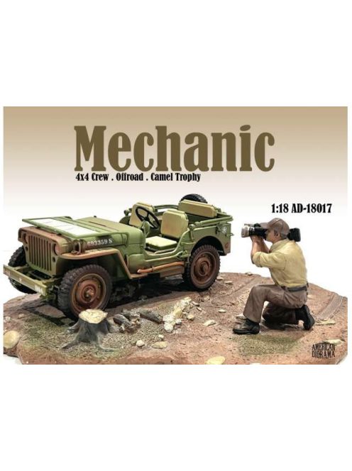 American Diorama - 1:18 FIGURINES - Mechanic Crew 4x4 Offroad Camel Trophy #7 (1:18) - AMERICAN DIORAMA
