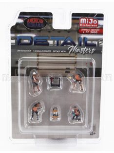   American Diorama - FIGURES SET 6X DETAIL MASTERS BLACK ORANGE