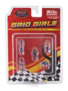 American Diorama - FIGURES SET 4X GRID GIRLS VARIOUS
