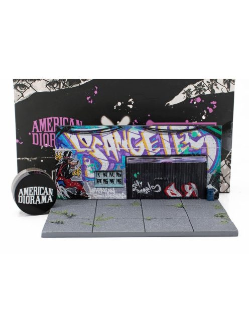 American Diorama - STREET ART GRAFFITI 2024 - CM. 20 x 13 x 9 - FIGURES AND CARS NOT INCLUDED GREY