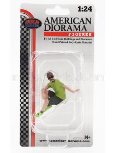 American Diorama - FIGURES MAN SITTING LIGHT GREEN BLUE