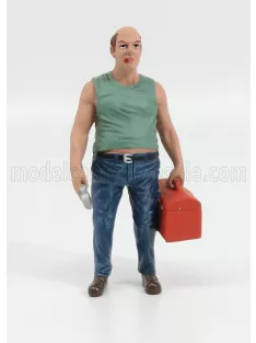   American Diorama - FIGURES SAM MECCANICO - MECHANIC GREEN BLUE