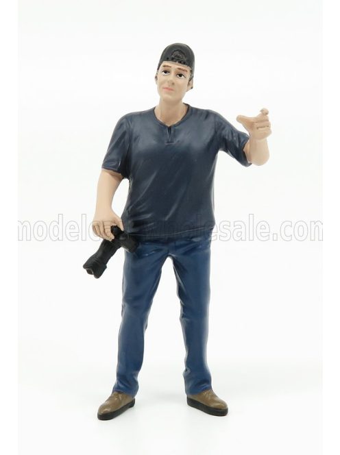 American Diorama - FIGURES UOMO - MAN WEEKEND CAR SHOW FIGURE 5 GREY BLUE