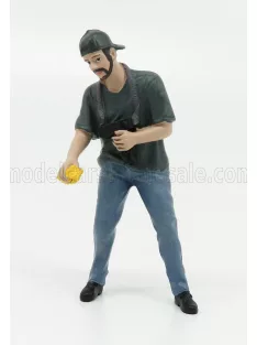   American Diorama - FIGURES UOMO - MAN WEEKEND CAR SHOW FIGURE 7 GREY BLUE
