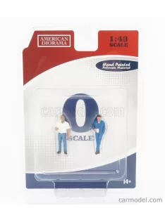   American Diorama - Figures Set Man 2X Mechanic - Tim & Larry Blue White