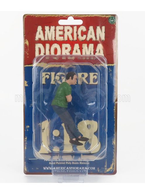 American Diorama - FIGURES MAN CAR MEET 2 - FIGURE II GREEN GREY