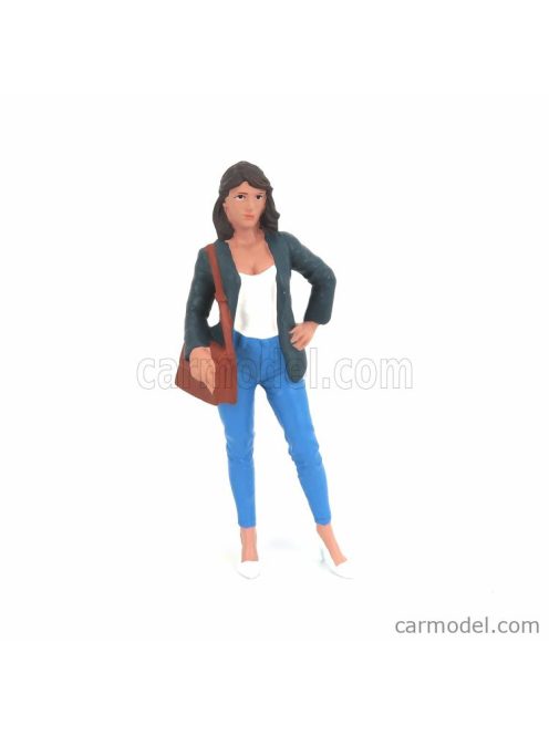 American Diorama - Figures Girl The Dealership - Customer Vi Blue White