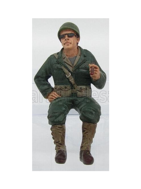American Diorama - FIGURES SOLDATO AMERICANO AUTISTA CON SIGARO - USA SOLDIER III SITTING DRIVER WITH CIGAR MILITARY GREEN