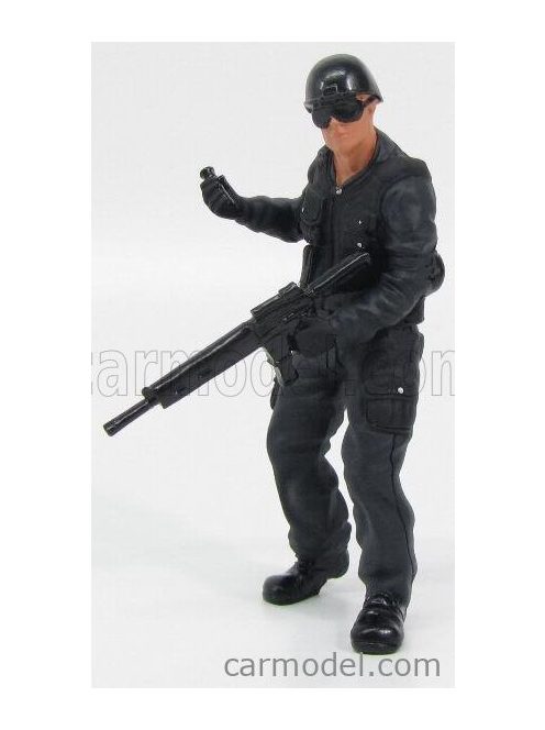American Diorama - Figures Soldato Swat Con Fucile - Soldier Flash Swat With Rifle Gun Military Green