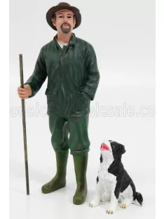   American Diorama - FIGURES MECCANICO CON CANE - MECHANIC PATRICK WITH DOG GREEN