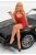 American Diorama - FIGURES WOMAN MODEL - DONNA IN POSA CON SIGARO - FIGURE IV RED