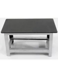   American Diorama - FIGURES WORK TABLE - TAVOLO IN METALLO DA LAVORO SILVER BLACK