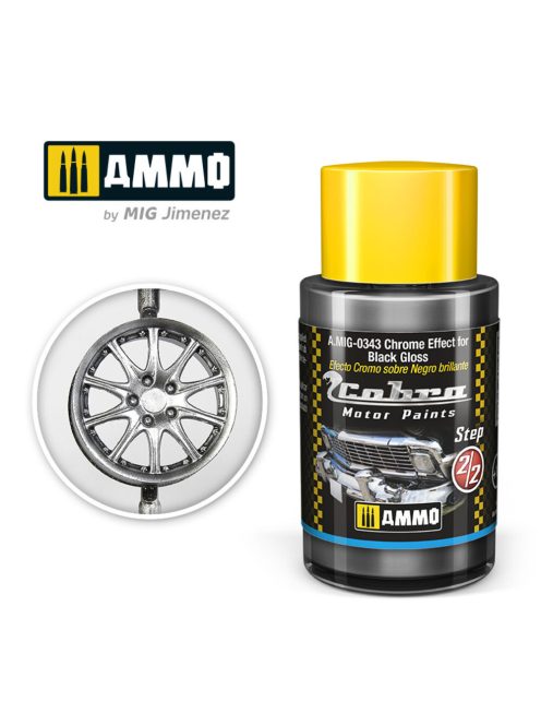 AMMO - COBRA MOTOR Chrome Effect for Black Gloss