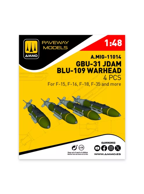 AMMO by MIG Jimenez - GBU-31 JDAM, BLU-109 Warhead (4 pcs)