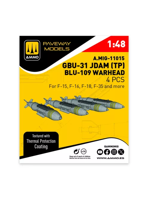 AMMO by MIG Jimenez - GBU-31 JDAM with Thermal Protection, BLU-109 Warhead (4 pcs)
