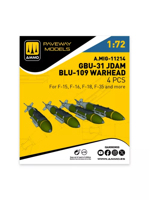 AMMO by MIG Jimenez - GBU-31 JDAM, BLU-109 Warhead (4 pcs)