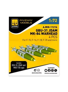 AMMO by MIG Jimenez - GBU-31 JDAM, MK-84 Warhead (4 pcs)