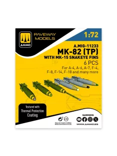   AMMO by MIG Jimenez - MK-82 with thermal protection and MK-15 Snakeye fin (6 pcs)
