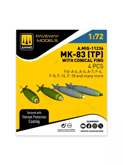 AMMO by MIG Jimenez - MK-83 with thermal protection and conical fin (4 pcs)