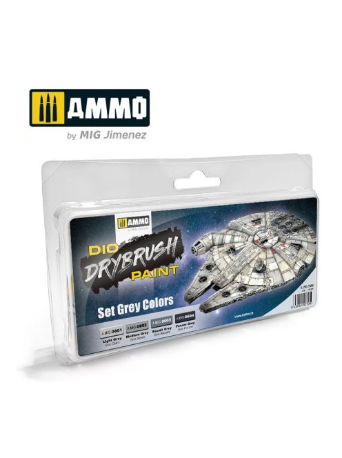 Ammo - Drybrush Set Grey Colors