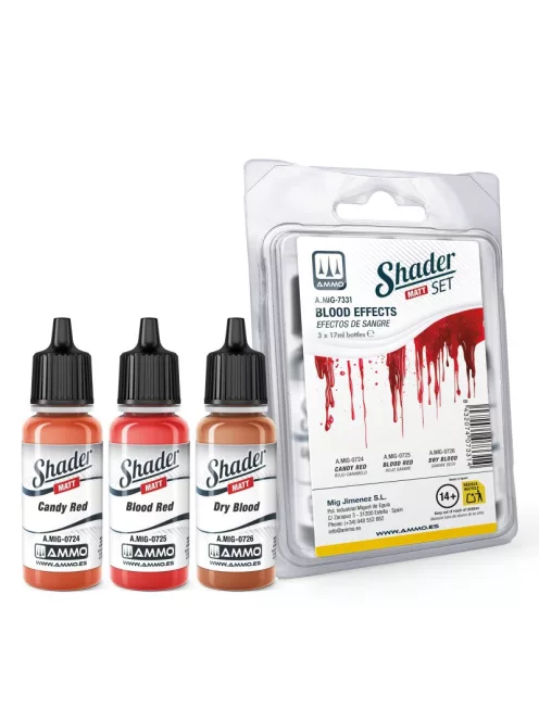 AMMO by MIG Jimenez - Matt SHADER Set Blood Effects