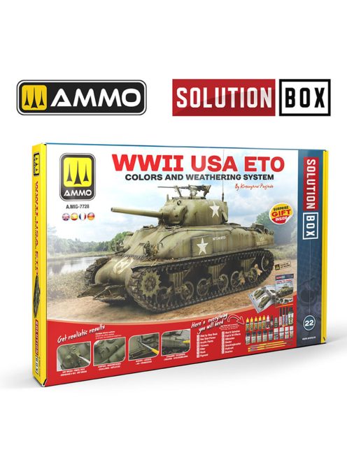 AMMO - SOLUTION BOX 20 – WWII USA ETO. Colors and Weathering System