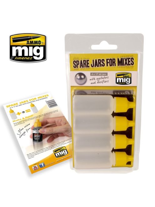 AMMO - Spare Jars For Mixes (4 X 17Ml Jars With Agitator And Dosifier)