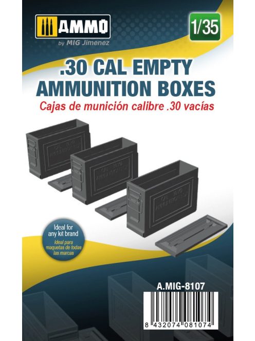 AMMO by MIG Jimenez - 1/35 .30 cal Empty Ammunition Boxes